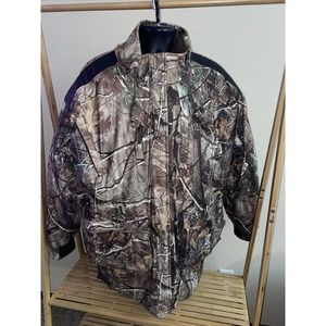 VINTAGE Rutwear Jacket Mens Extra Large Camo Realtree Full Zip‎ 3 In 1 Jacket